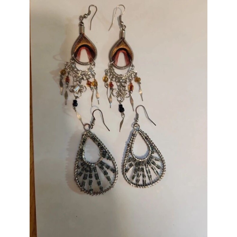 Fashion Silvertone Earrings
